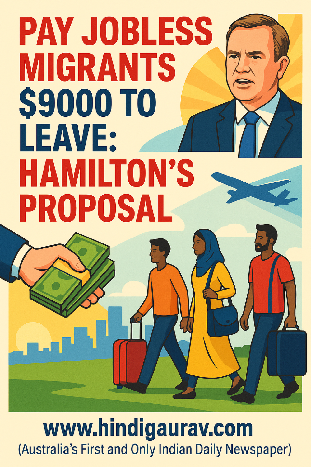 बेरोज़गार प्रवासियों को वापस भेजने के लिए 9 हज़ार डॉलर देने का प्रस्ताव