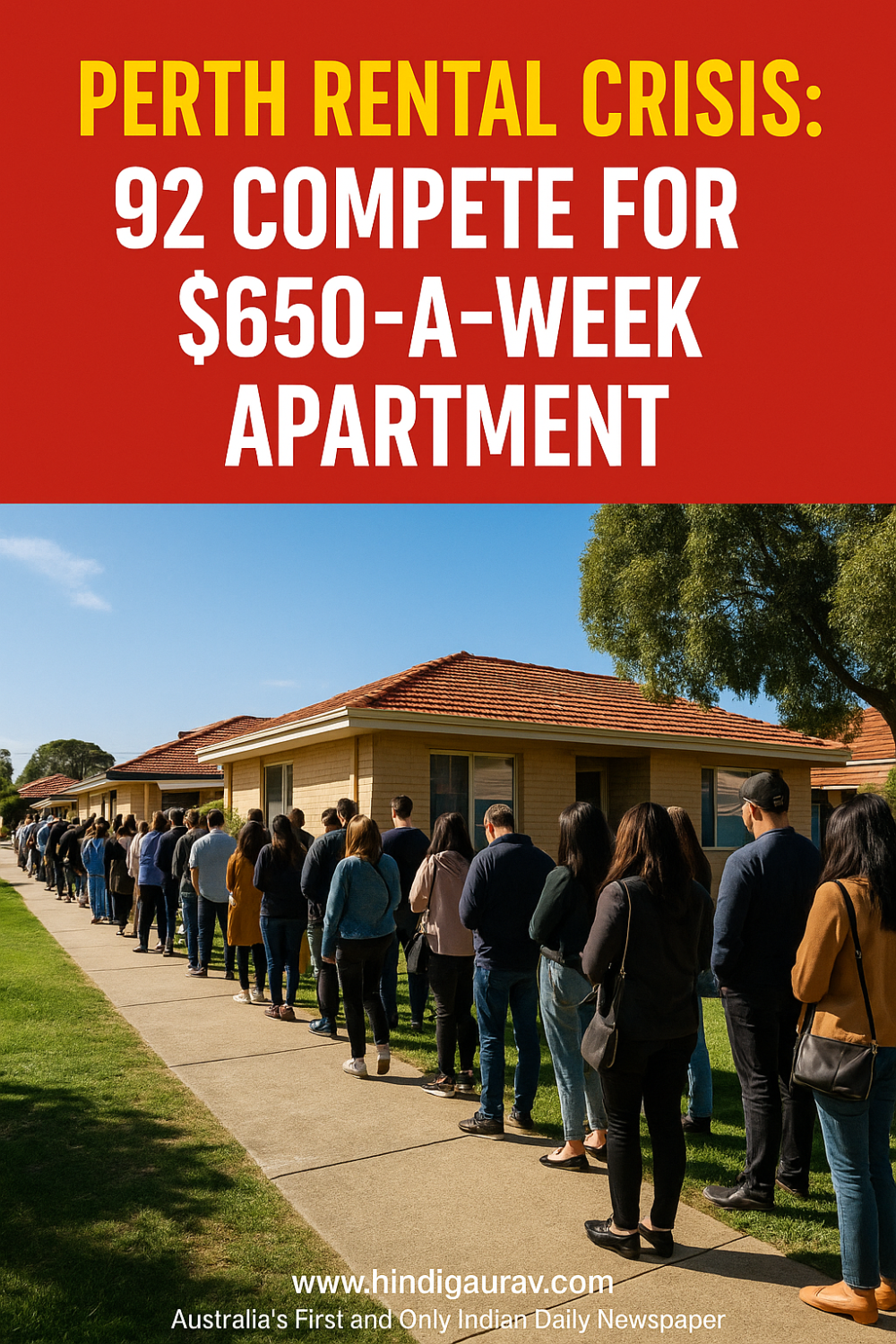 पर्थ में किराये का संकट: एक घर के लिए 92 दावेदार