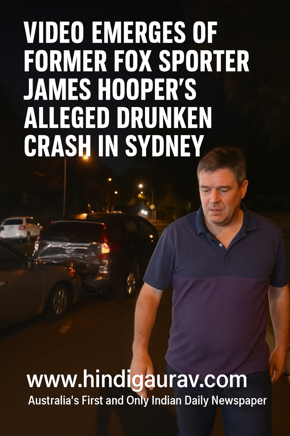 पूर्व Fox Sports रिपोर्टर जेम्स हूपर की शराब के नशे में कथित कार दुर्घटना का वीडियो सामने आया