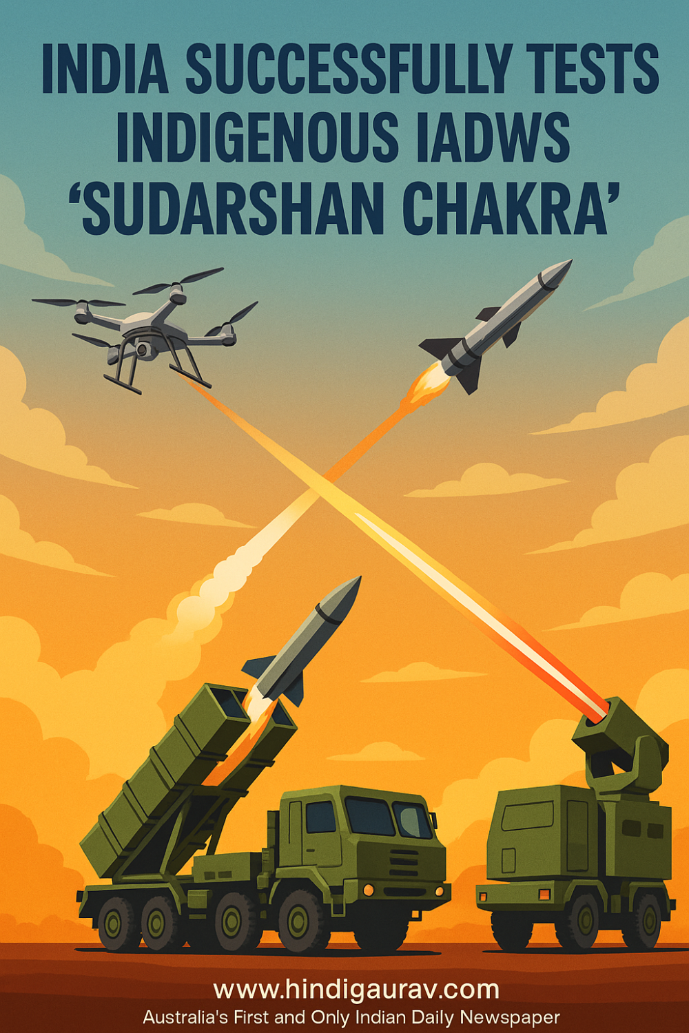 भारत ने किया स्वदेशी IADWS ‘सुदर्शन चक्रा’ का सफल परीक्षण
