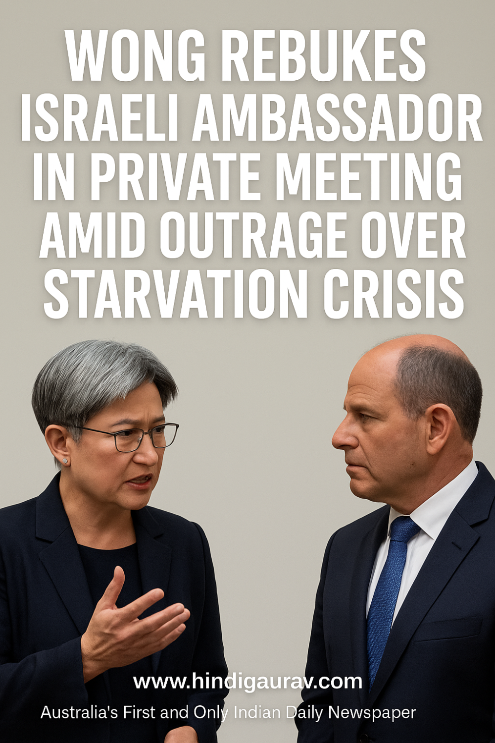 विदेश मंत्री पेनी वॉन्ग ने इस्राइली राजदूत को बंद कमरे में दी कड़ी फटकार, भूखमरी को लेकर जताई गहरी नाराज़गी