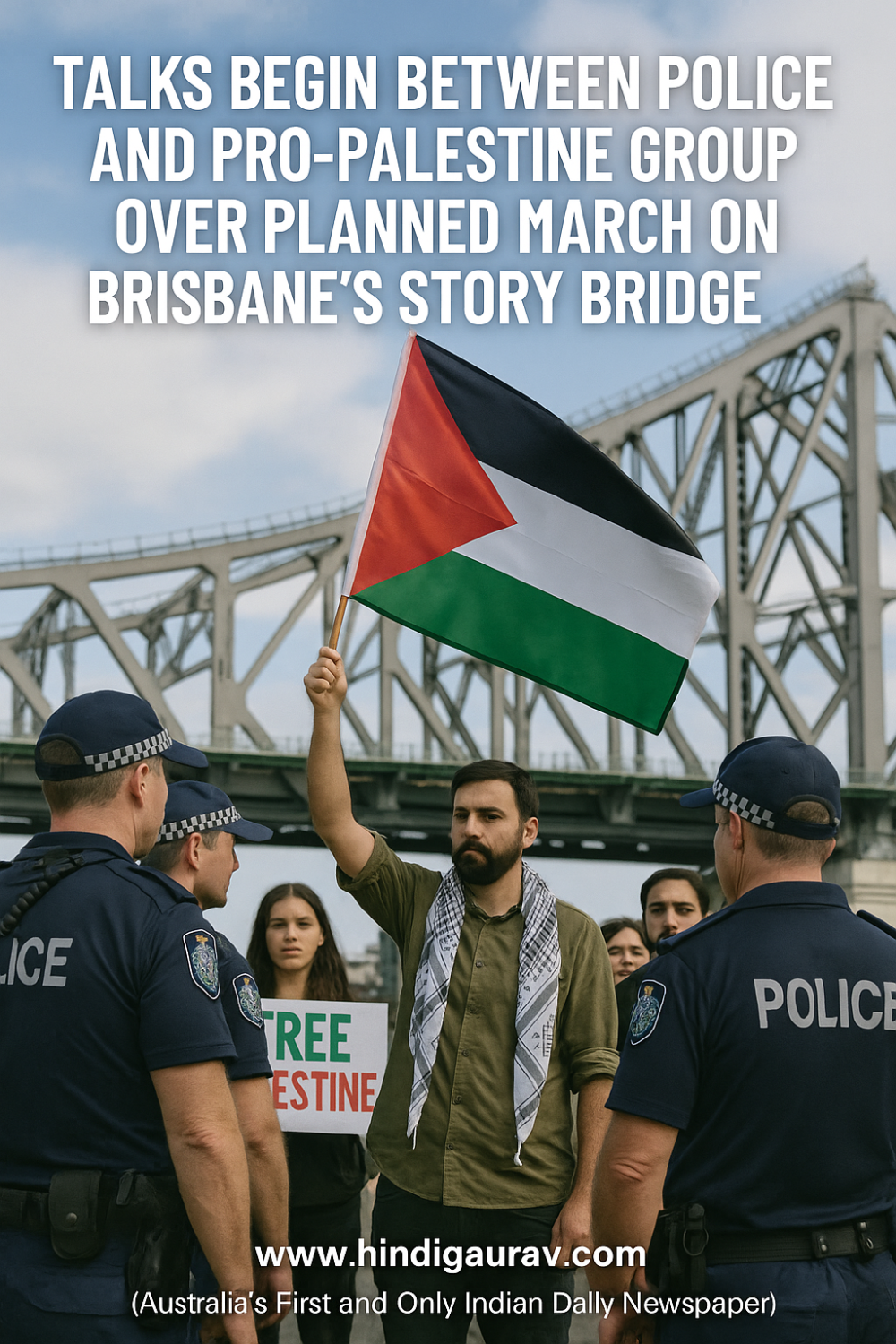 स्टोरी ब्रिज पर फिलिस्तीन समर्थक रैली को लेकर पुलिस–आयोजकों में बातचीत शुरू