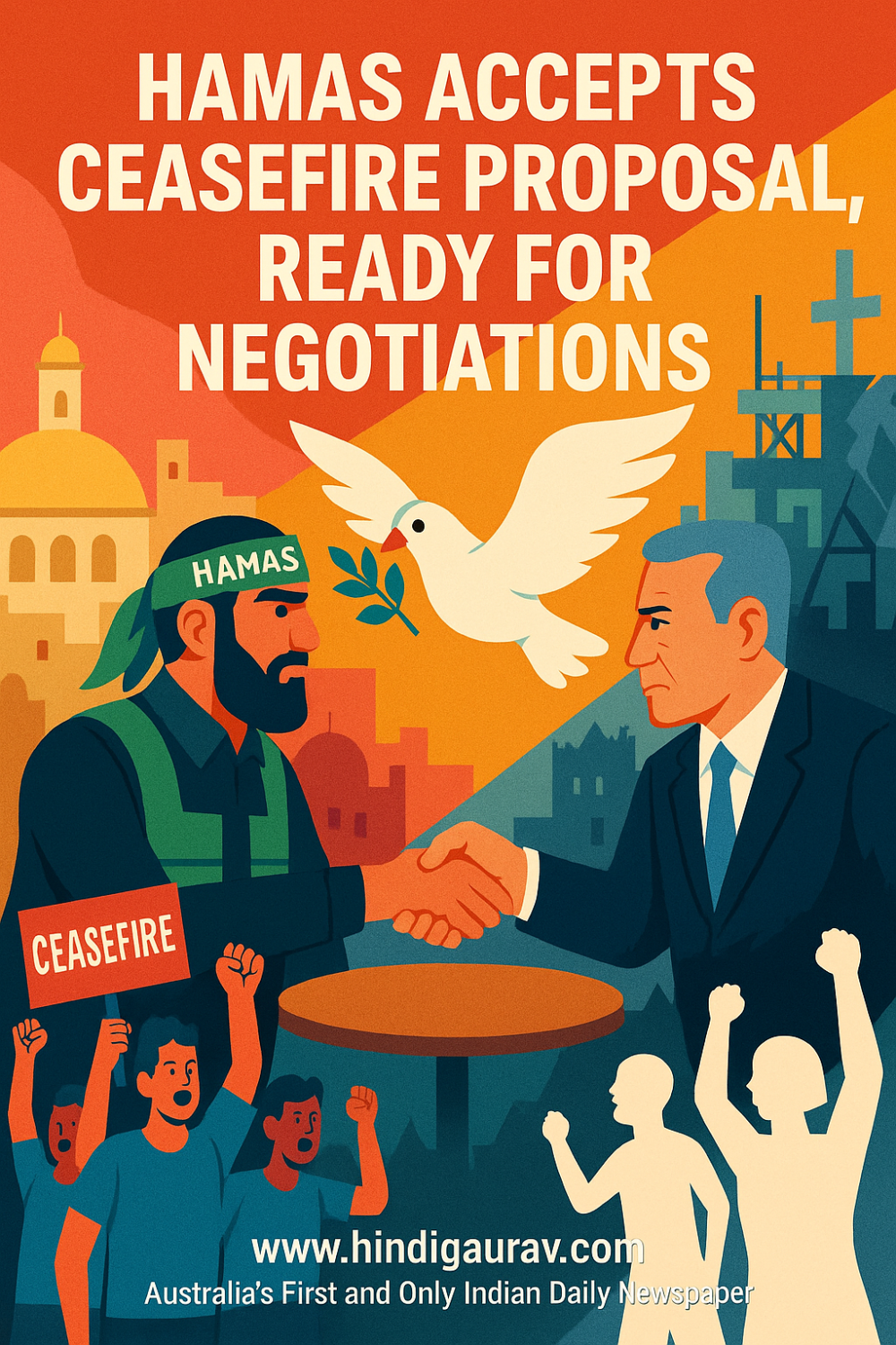 हमास ने युद्धविराम प्रस्ताव स्वीकारा, बातचीत को तैयार