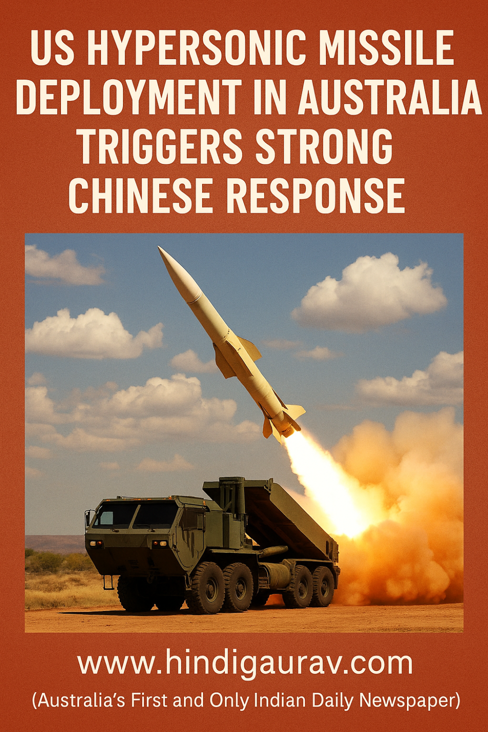 ऑस्ट्रेलिया में अमेरिकी हाइपरसोनिक मिसाइल की तैनाती पर चीन का तीखा विरोध