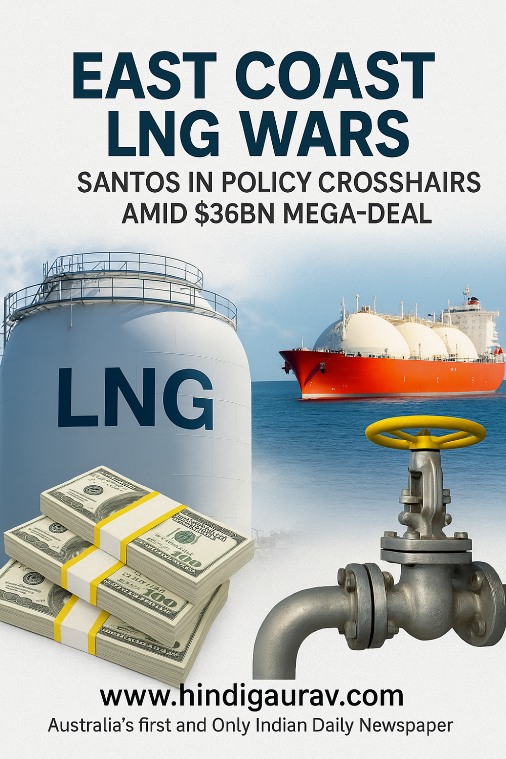 ईस्ट कोस्ट एलएनजी युद्ध: सैंटोस बना अधिग्रहण की दौड़ में नीतिगत विवाद का केंद्र