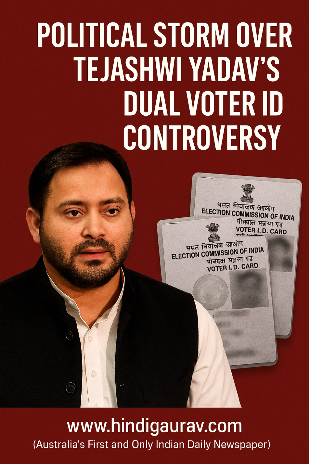 तेजस्वी यादव के दो वोटर कार्ड पर सियासी संग्राम, चुनाव आयोग और BJP दोनों ने उठाए सवाल