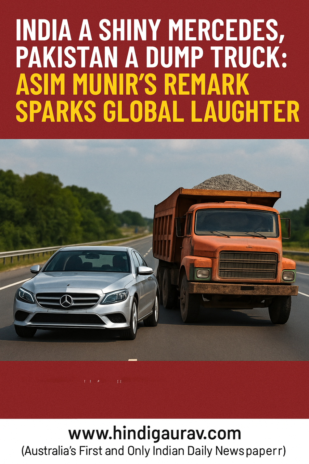 भारत ‘मर्सिडीज’, पाकिस्तान ‘डंप ट्रक’: जनरल आसिम मुनीर का अजीब बयान बना वैश्विक ठहाकों का कारण
