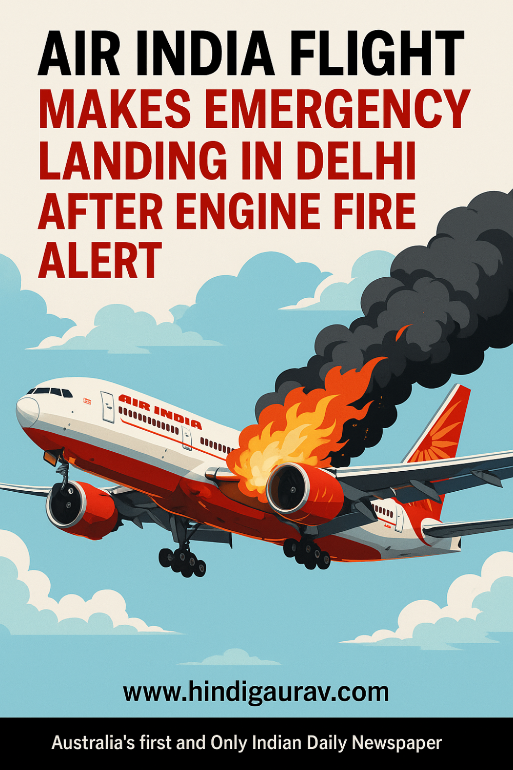 एयर इंडिया विमान की दिल्ली में इमरजेंसी लैंडिंग