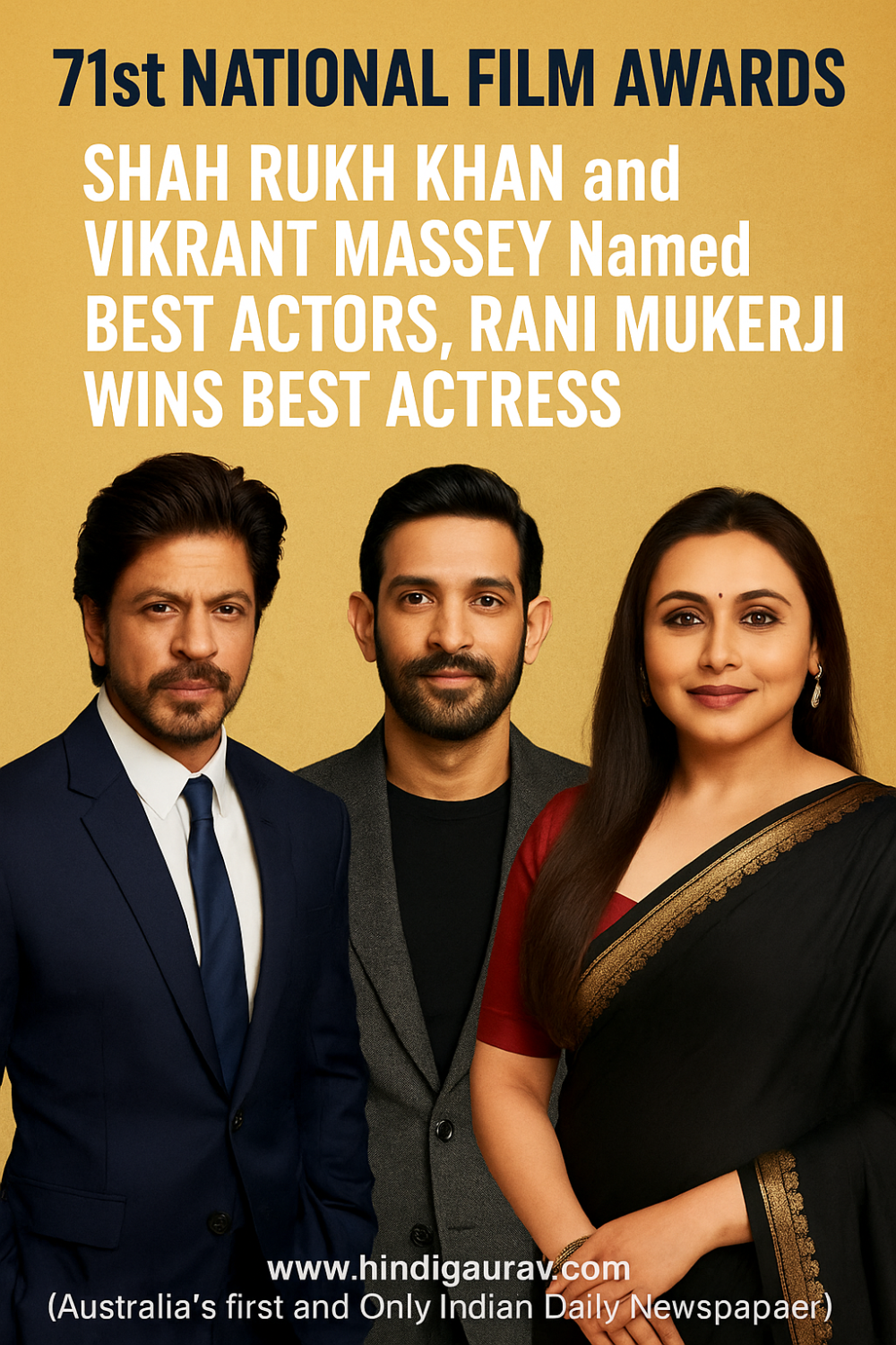 71वें राष्ट्रीय फिल्म पुरस्कार 2025: शाहरुख खान, विक्रांत मैसी और रानी मुखर्जी को सर्वश्रेष्ठ अभिनय के लिए मिला सम्मान