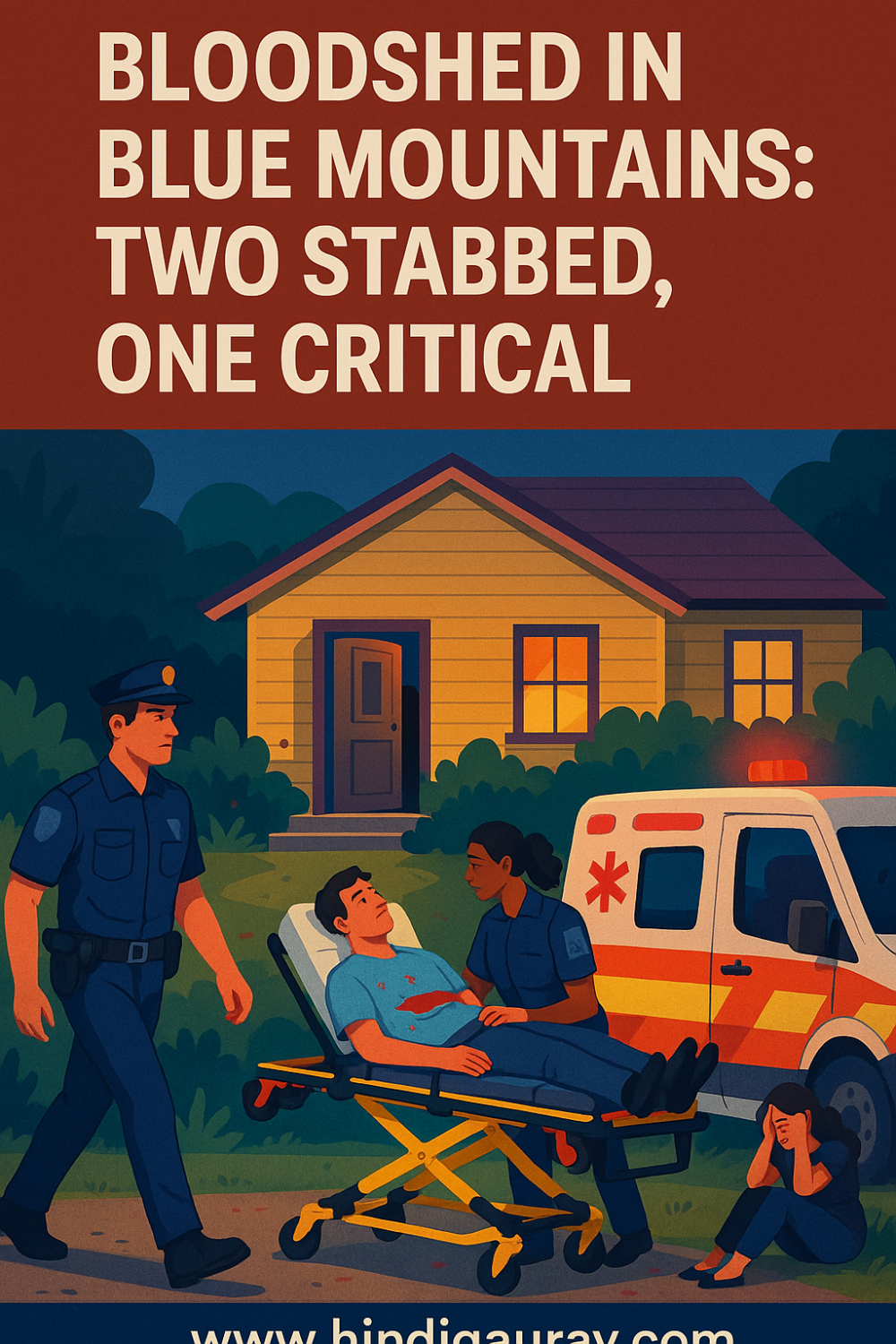 ब्लू माउंटेन्स में खूनखराबा, तीन लोग अस्पताल में भर्ती