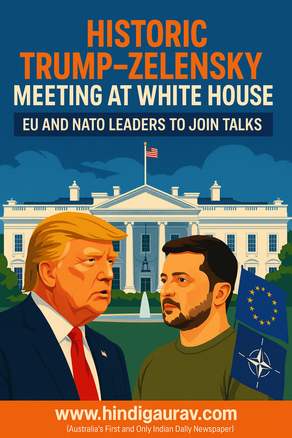 व्हाइट हाउस में होगी ट्रंप–जेलेंस्की की ऐतिहासिक वार्ता