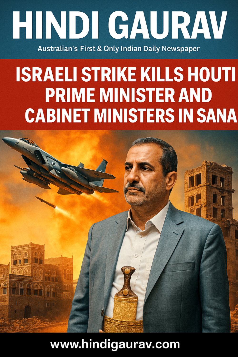इजरायली हमले में हौती प्रधानमंत्री समेत कई मंत्री ढेर