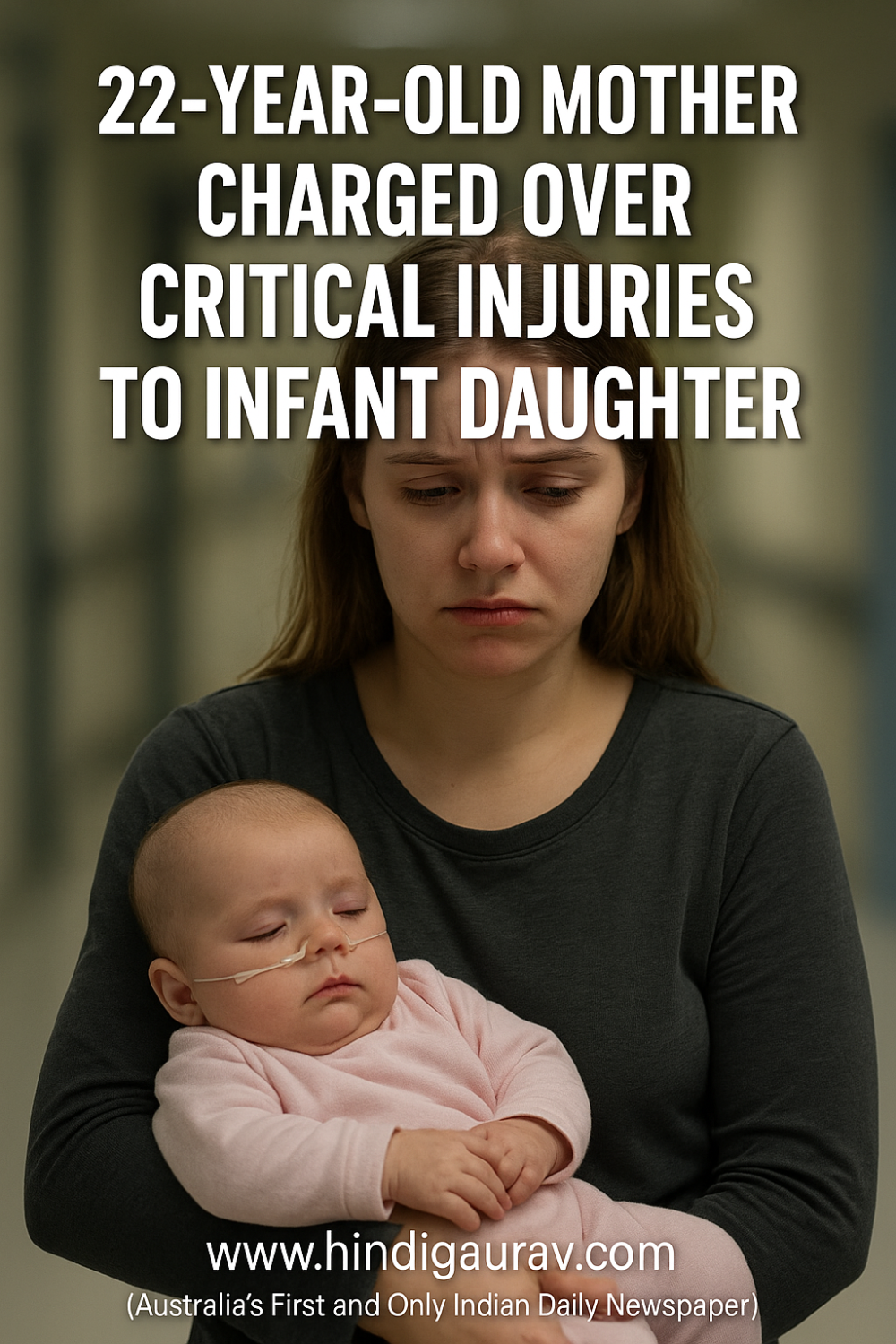 22 वर्षीय मां पर दो माह की बच्ची को गंभीर रूप से घायल करने का आरोप