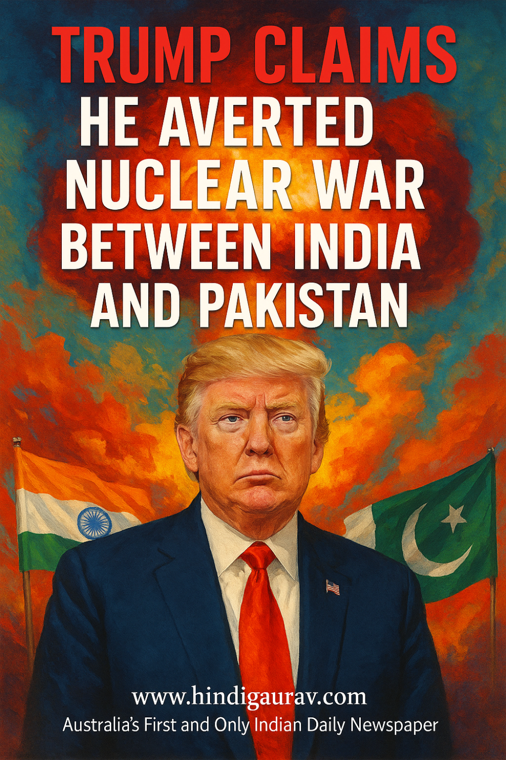 ट्रम्प का दावा: मैंने भारत-पाकिस्तान के बीच परमाणु युद्ध रोका