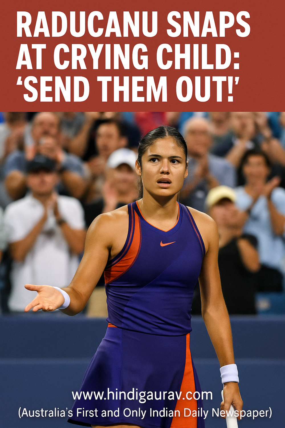 रोते बच्चे पर भड़की राडुकानू, बोलीं – “बाहर भेजो!”