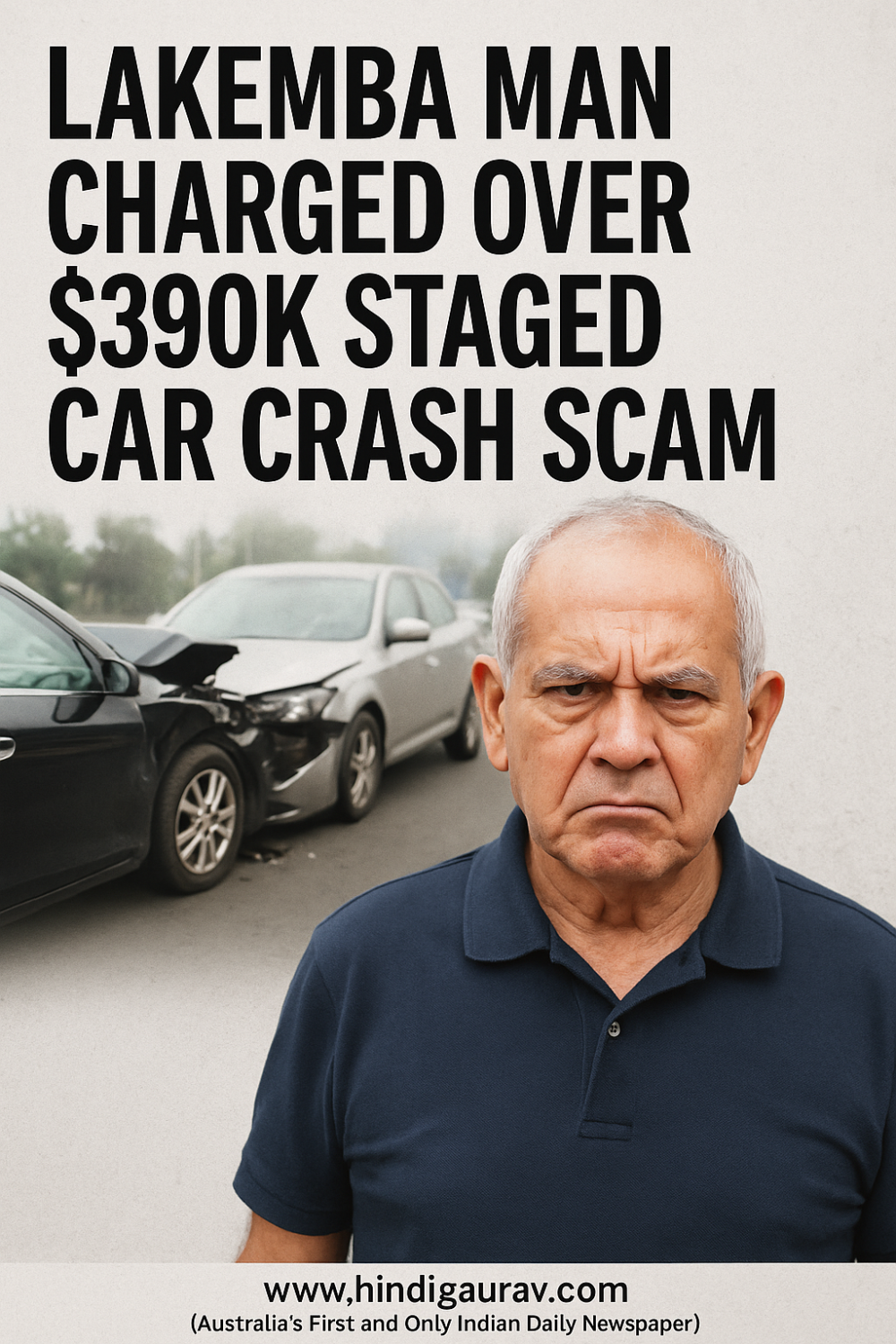 $3.90 लाख डॉलर की फर्जी सड़क दुर्घटना योजना का पर्दाफाश, 66 वर्षीय आरोपी गिरफ्तार