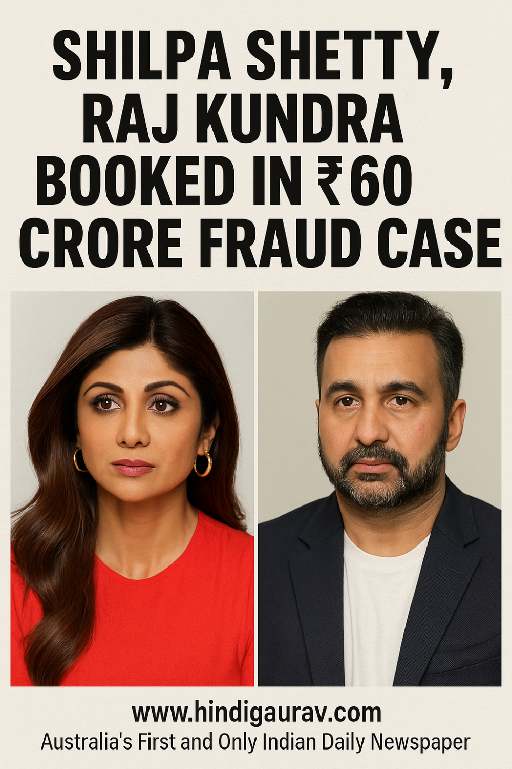 60 करोड़ की धोखाधड़ी के मामले में शिल्पा शेट्टी और राज कुंद्रा पर FIR दर्ज