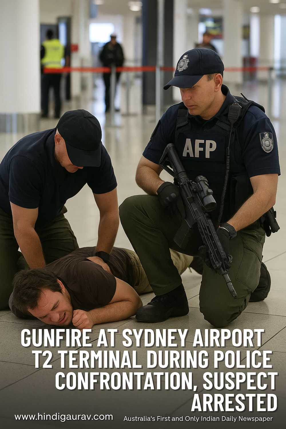 सिडनी एयरपोर्ट T2 टर्मिनल में पुलिस की गोली चलने से मचा हड़कंप, संदिग्ध गिरफ्तार