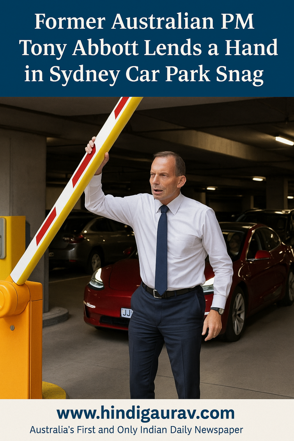 पूर्व ऑस्ट्रेलियाई प्रधानमंत्री टोनी एबॉट ने कार पार्क में फंसे लोगों की मदद कर जीता दिल