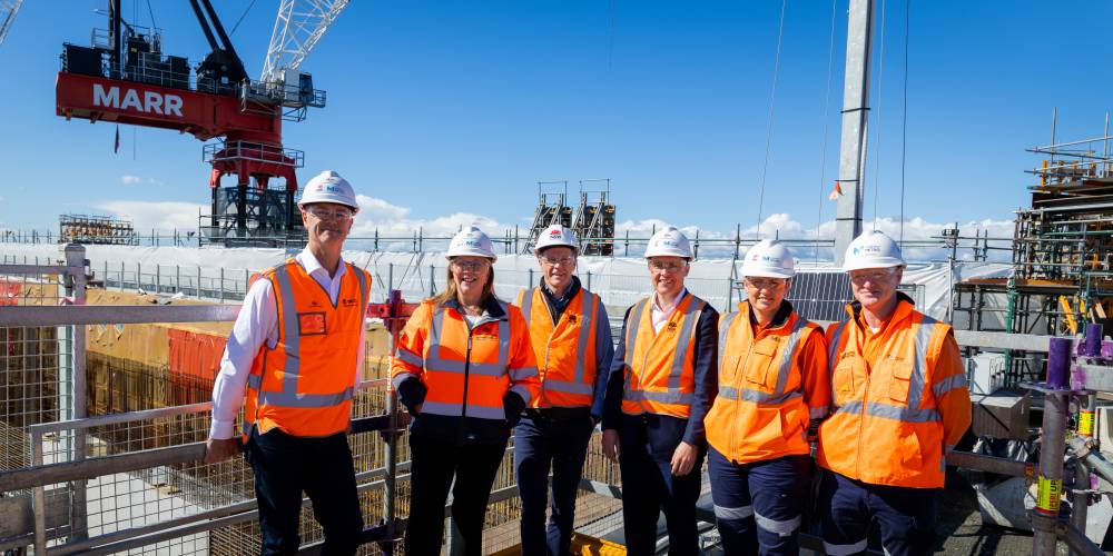 पश्चिमी सिडनी एयरपोर्ट मेट्रो स्टेशन में तेज़ी से हो रहा निर्माण कार्य