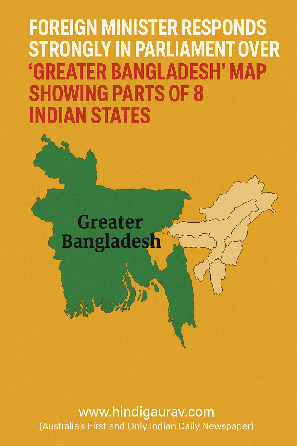 भारत के 8 राज्यों के हिस्सों को 'ग्रेटर बांग्लादेश' नक्शे में दिखाने पर विदेश मंत्री का कड़ा जवाब, संसद में उठाया गया मामला
