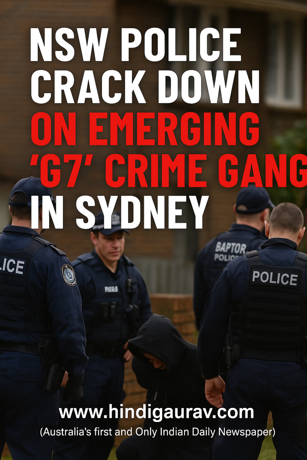 सिडनी की सड़कों पर नया आपराधिक गिरोह "G7", NSW पुलिस ने कसी नकेल