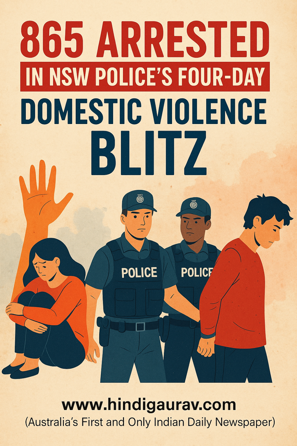 पुलिस का चार दिवसीय अभियान: 865 गिरफ्तार