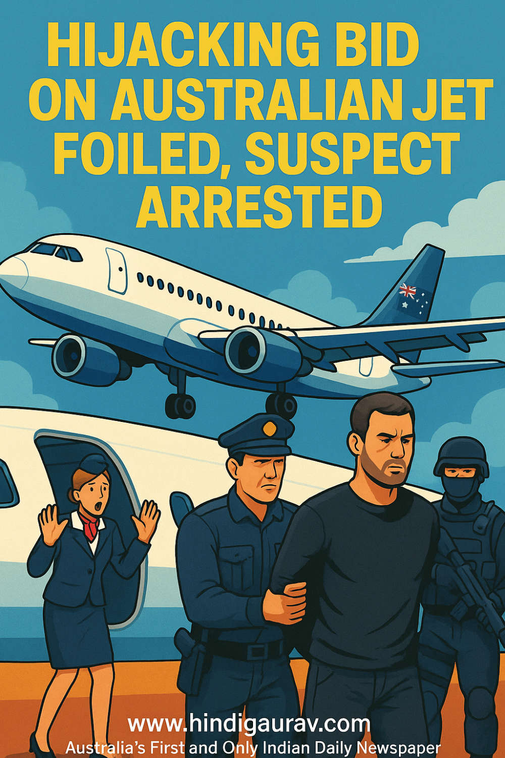 ऑस्ट्रेलियाई विमान पर अपहरण की कोशिश नाकाम