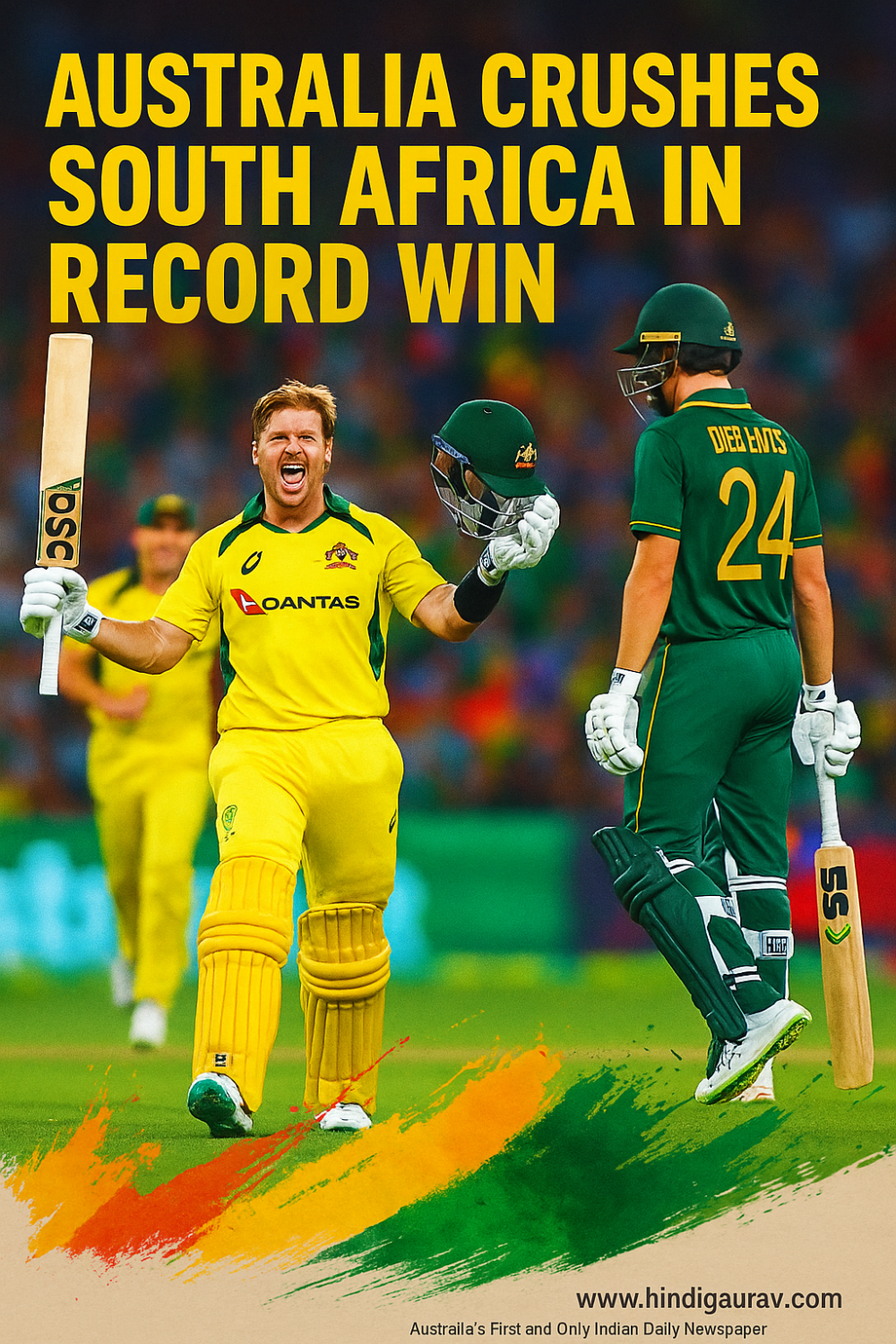 ऑस्ट्रेलिया ने रचा इतिहास, दक्षिण अफ्रीका को दी सबसे बड़ी हार