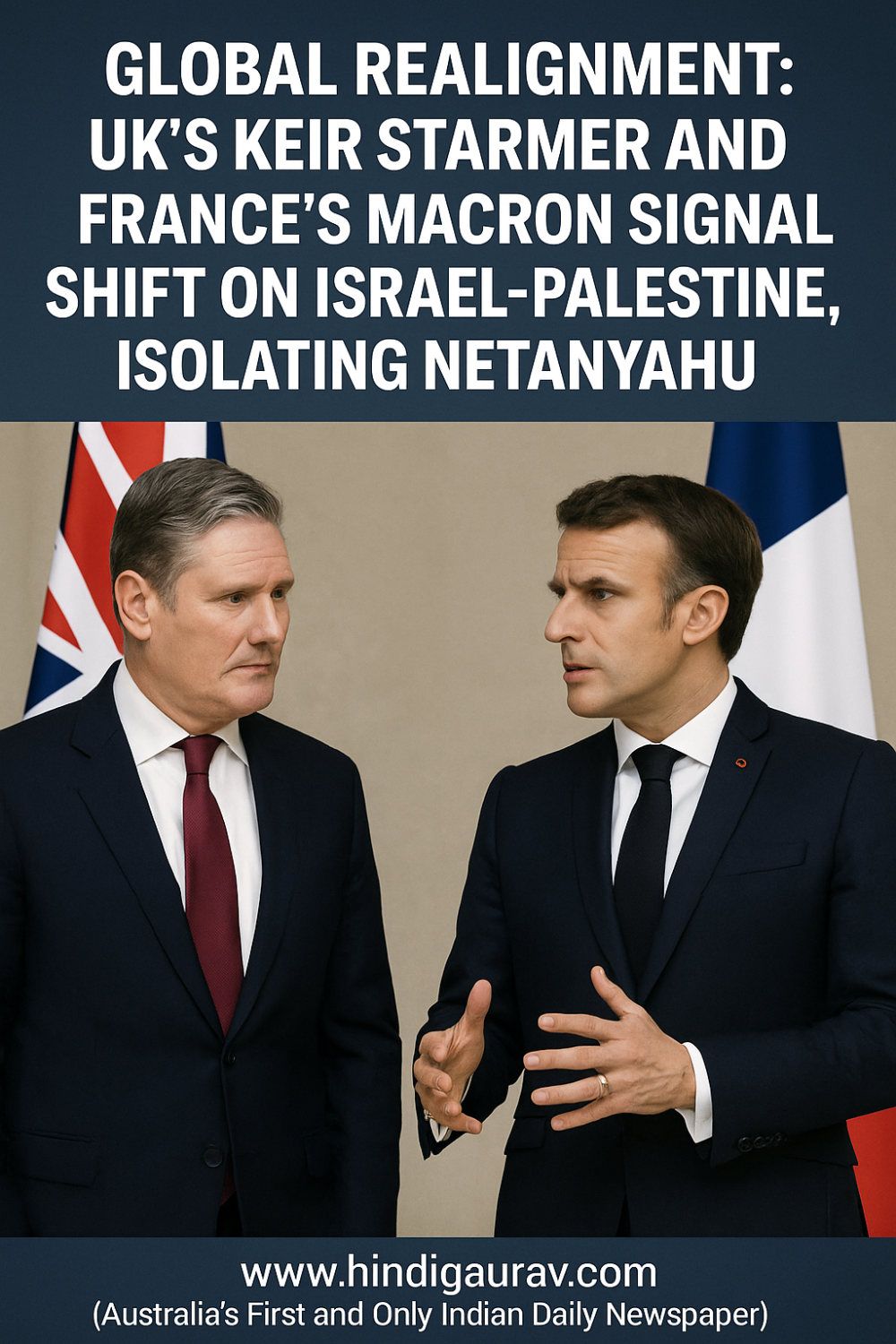 ब्रिटिश प्रधानमंत्री कीर स्टार्मर और फ्रांसीसी राष्ट्रपति मैक्रों के साथ वैश्विक राजनीति में नया संकेत