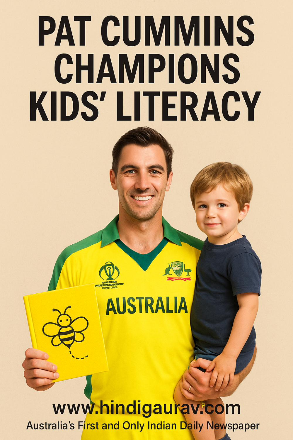 ऑस्ट्रेलियाई क्रिकेट कप्तान पैट कमिंस ने बच्चों की साक्षरता को दी नई उड़ान