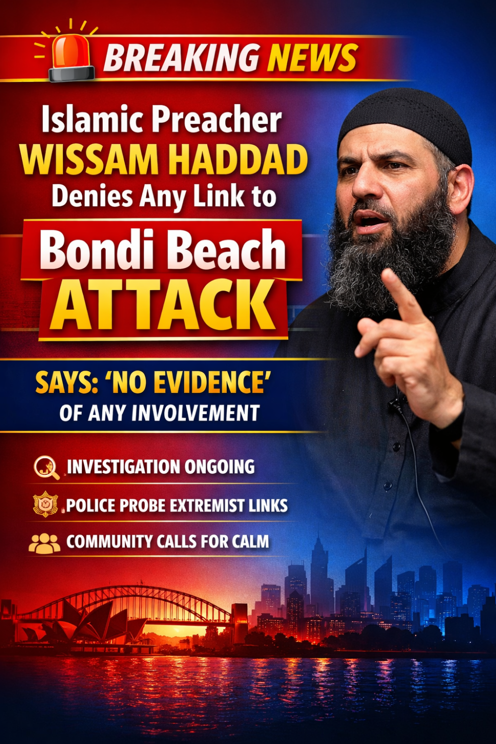 बॉन्डी नरसंहार पर जिहादी प्रचारक विसाम हद्दाद की सफाई