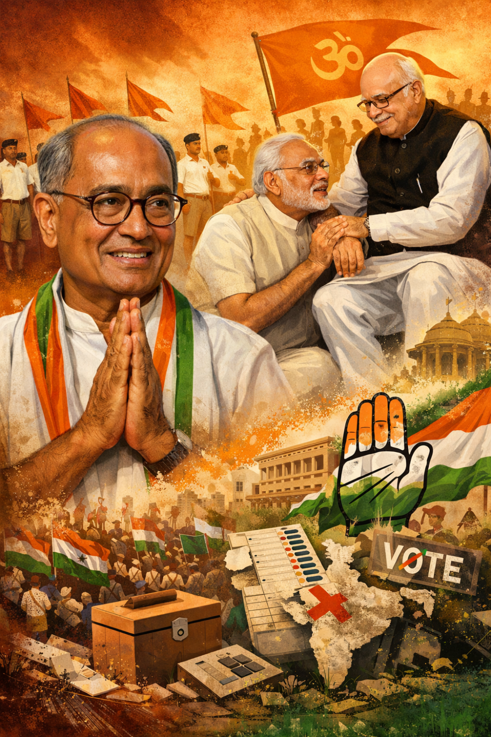 दिग्विजय सिंह ने फिर सराही आरएसएस की संगठन क्षमता, कांग्रेस की कमजोरी भी बताई