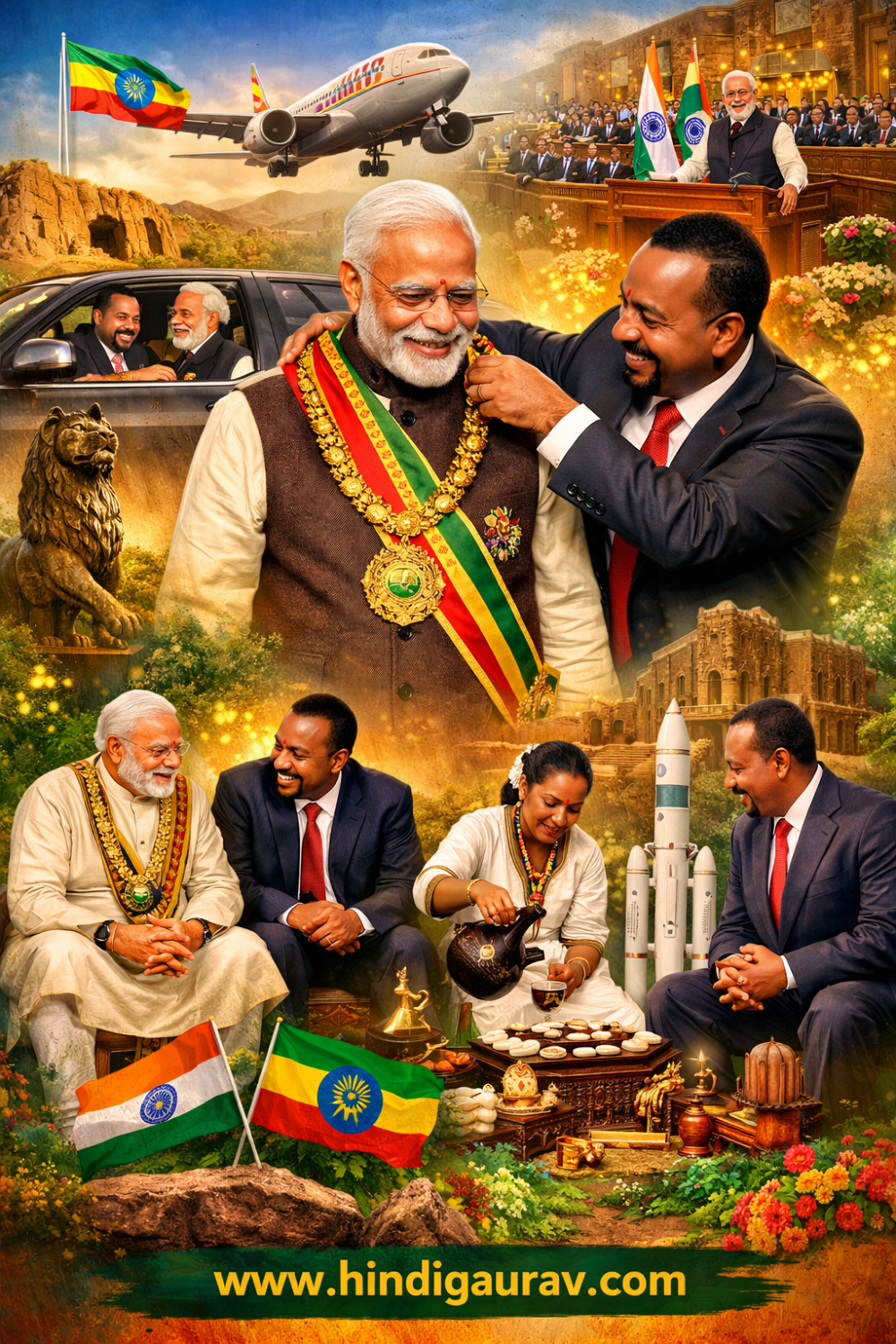 इथियोपिया ने प्रधानमंत्री मोदी को दिया सर्वोच्च सम्मान, दुनिया में यह सम्मान पाने वाले पहले नेता बने