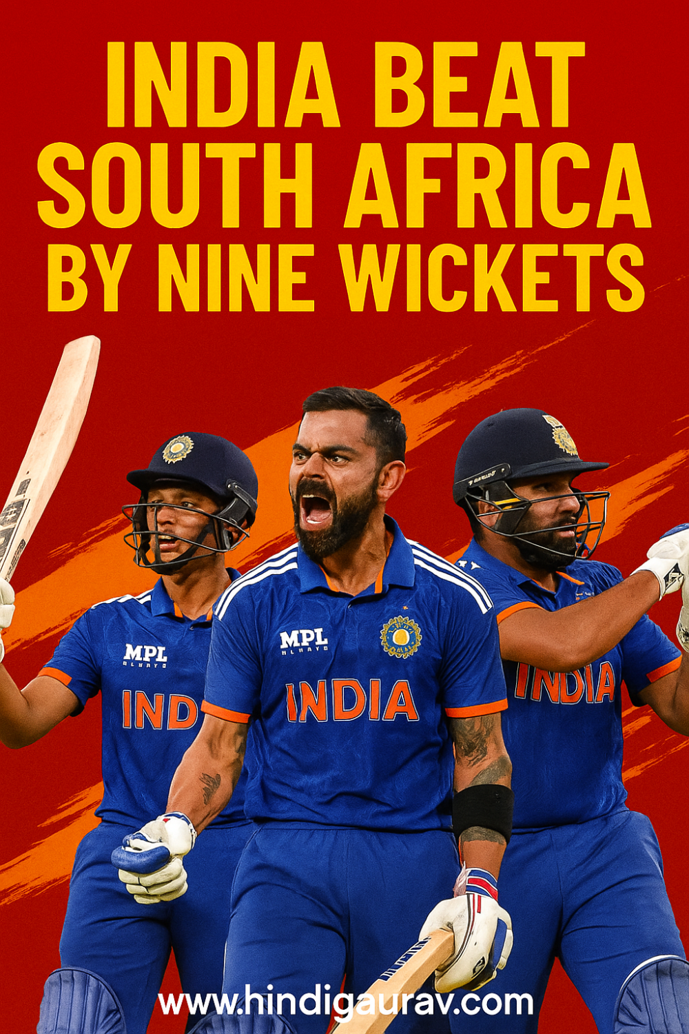 भारत ने दक्षिण अफ्रीका को नौ विकेट से मात दी, वनडे सीरीज 2-1 से अपने नाम यशस्वी का शतक, रोहित–कोहली के अर्धशतक चमके