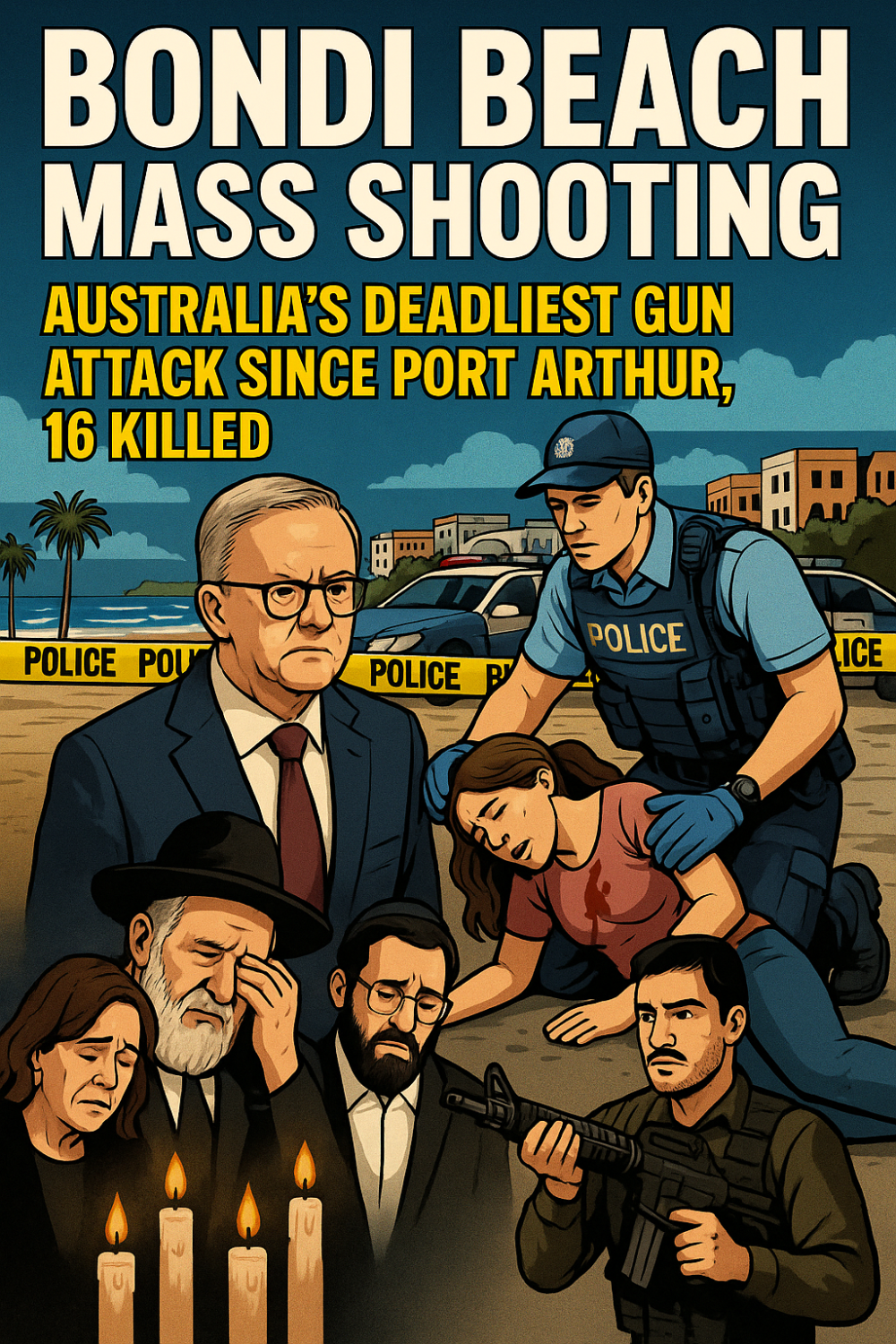 बॉन्डी बीच गोलीकांड: ऑस्ट्रेलिया में दशकों की सबसे भीषण सामूहिक हिंसा, 16 की मौत