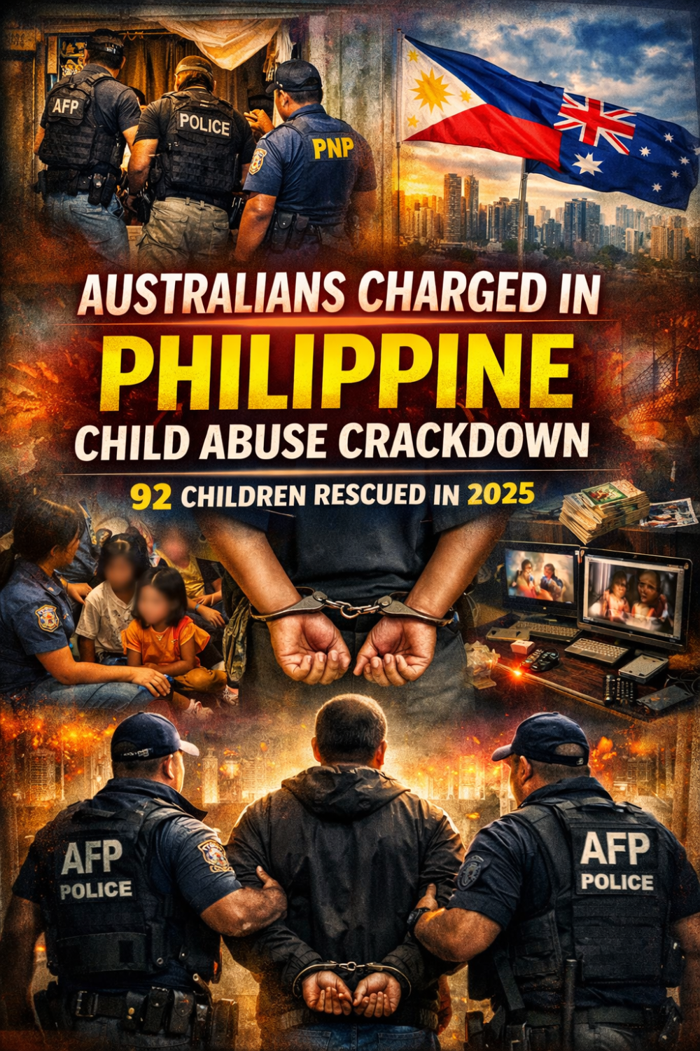 ऑस्ट्रेलियाई नागरिकों पर फिलीपींस में बाल यौन शोषण से जुड़े गंभीर आरोप, 2025 में 13 गिरफ्तार