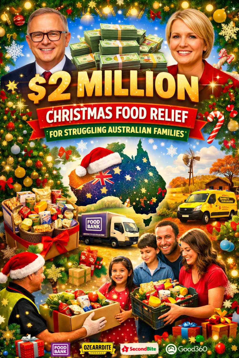 क्रिसमस पर ज़रूरतमंद परिवारों के लिए 20 लाख डॉलर की खाद्य सहायता का ऐलान