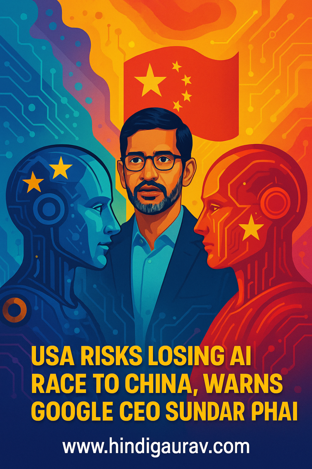 अमेरिका AI दौड़ में चीन से पिछड़ सकता है: गूगल CEO सुंदर पिचाई की चेतावनी
