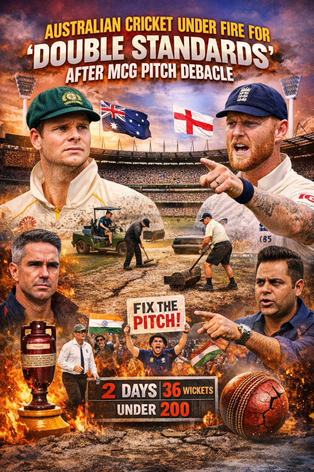 एमसीजी पिच विवाद: ऑस्ट्रेलियाई क्रिकेट पर दोहरे मापदंडों का आरोप