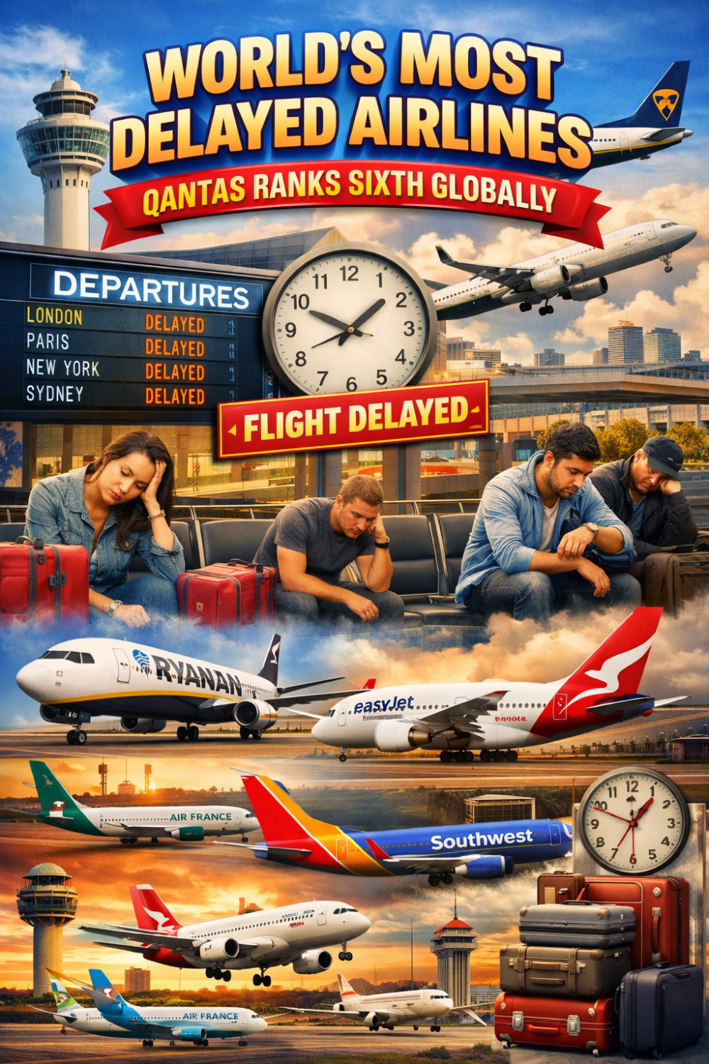 दुनिया की सबसे ज़्यादा उड़ानें देर से चलाने वाली एयरलाइंस