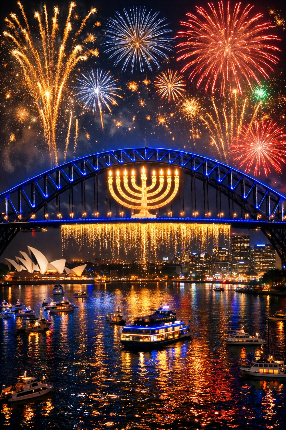 सिडनी नववर्ष समारोह में बदलाव: बॉन्डी हमले के यहूदी पीड़ितों की स्मृति में हार्बर ब्रिज पर मेनोराह प्रदर्शित होगा