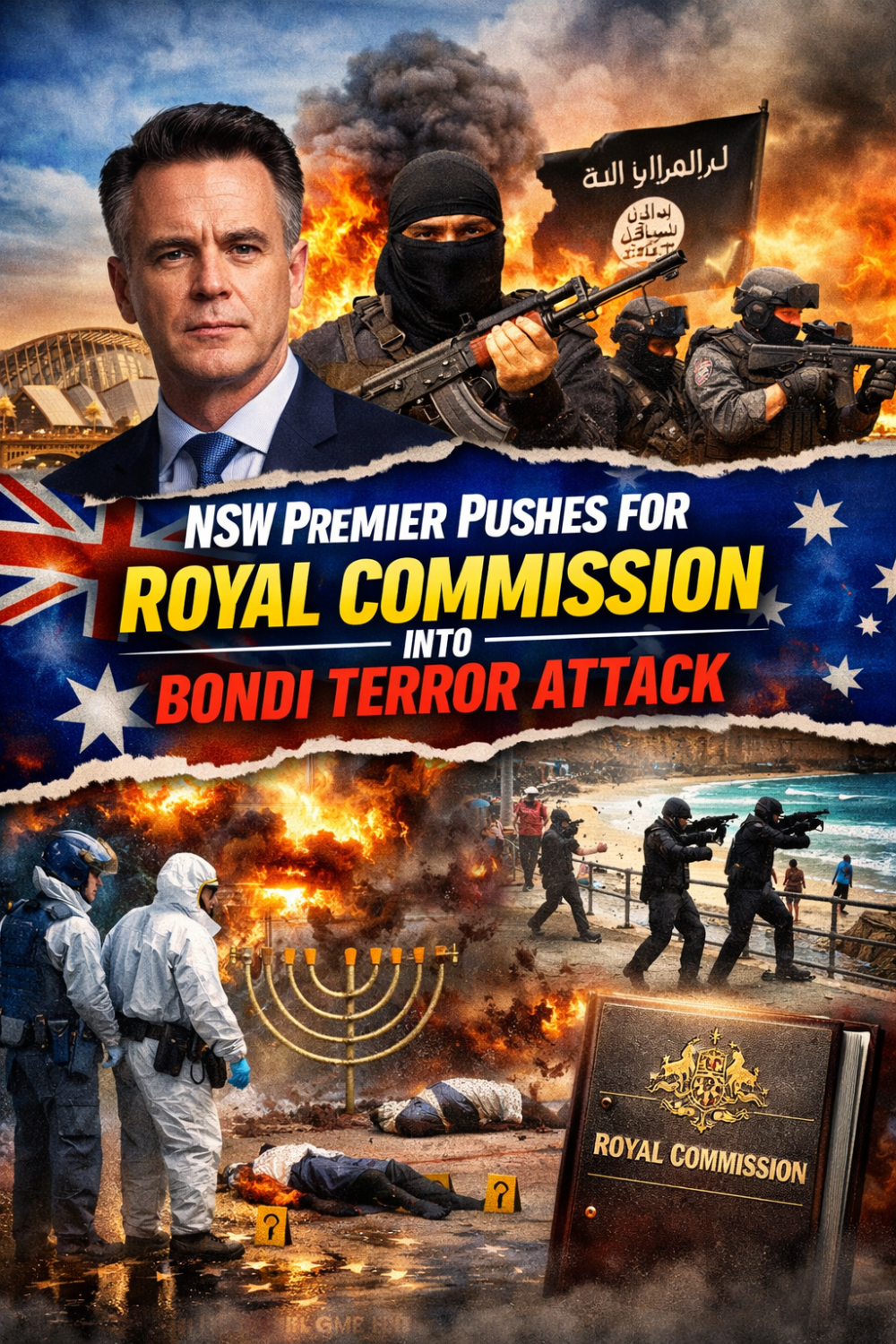 बॉन्डी आतंकी हमले पर रॉयल कमीशन की मांग, एनएसडब्ल्यू प्रीमियर का दबाव