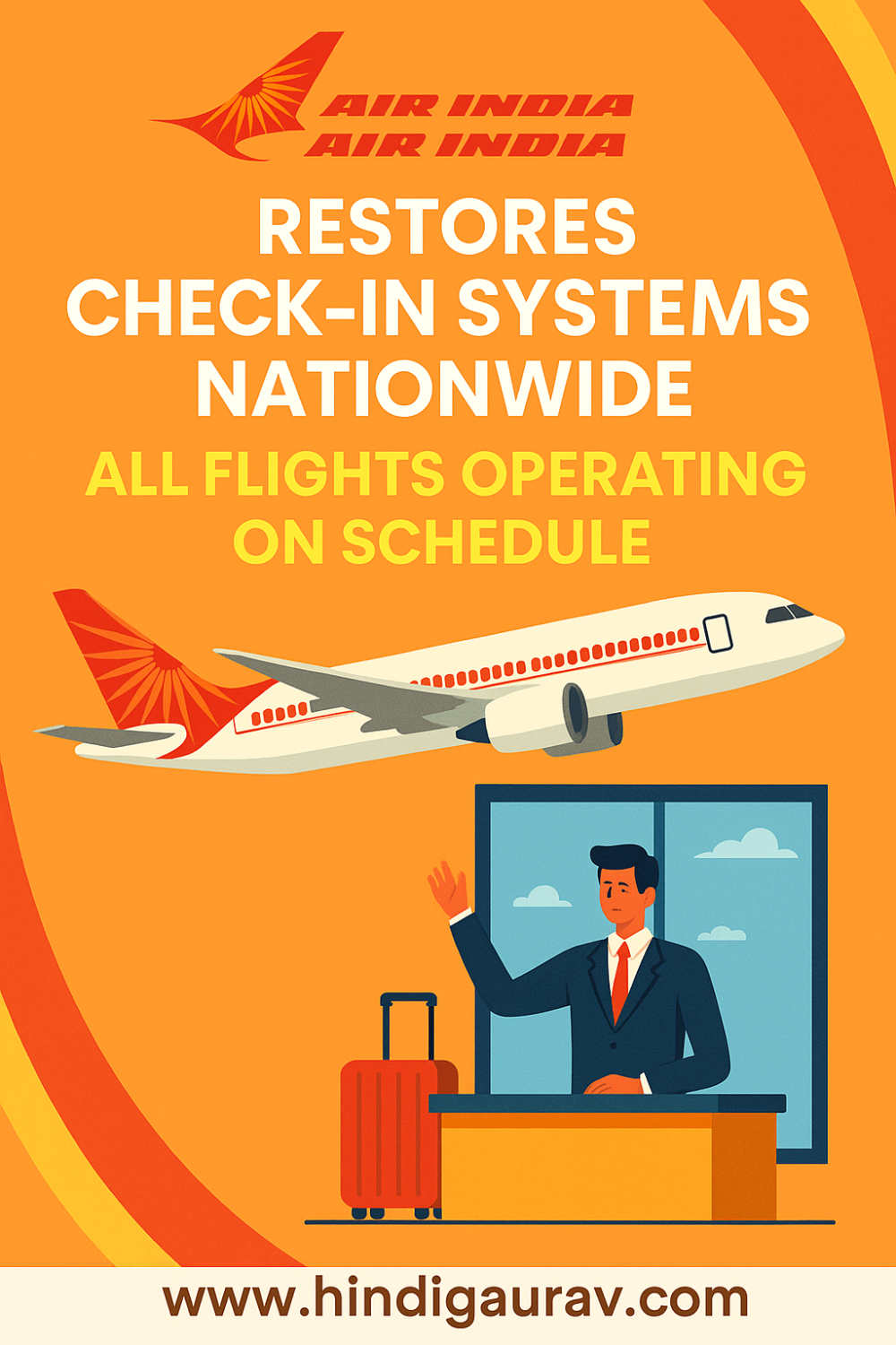 एयर इंडिया ने दूर की तकनीकी खामियां: देशभर में चेक-इन सिस्टम बहाल, उड़ानें समय पर संचालित