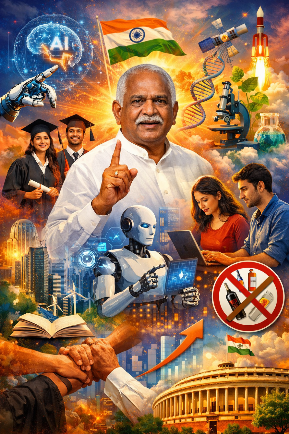 उपराष्ट्रपति ने युवाओं से कहा—देश के विकास के लिए तकनीक का नैतिक और रचनात्मक उपयोग करें