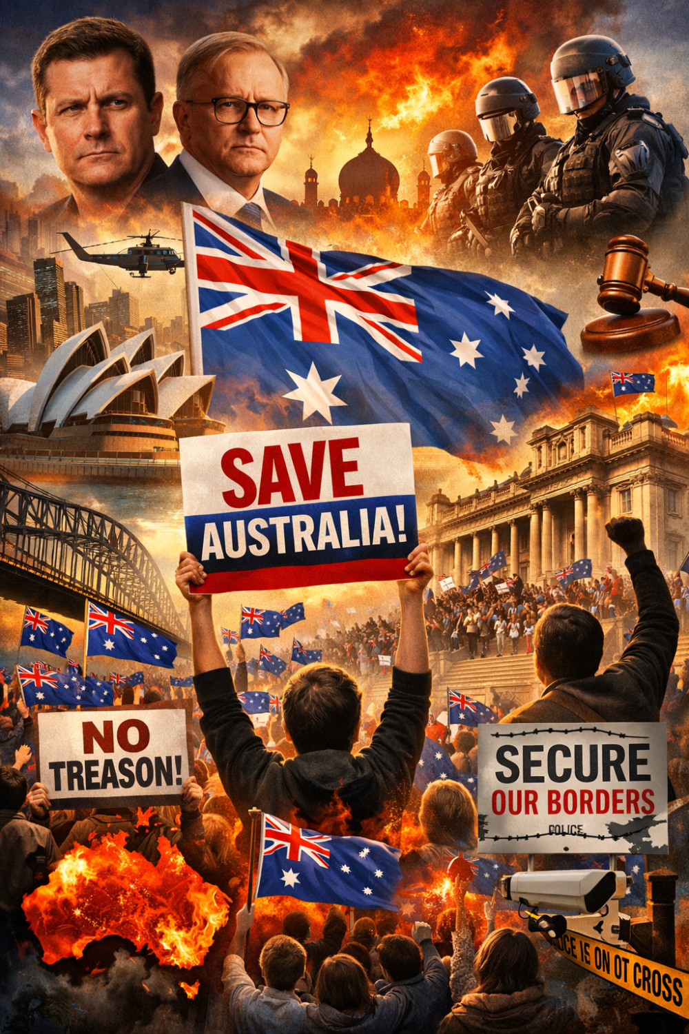 ऑस्ट्रेलिया में राजनीतिक तनाव के बीच ‘सेव ऑस्ट्रेलिया’ रैलियों की घोषणा, एनएसडब्ल्यू प्रीमियर की चेतावनी के बावजूद जुटेंगे लोग