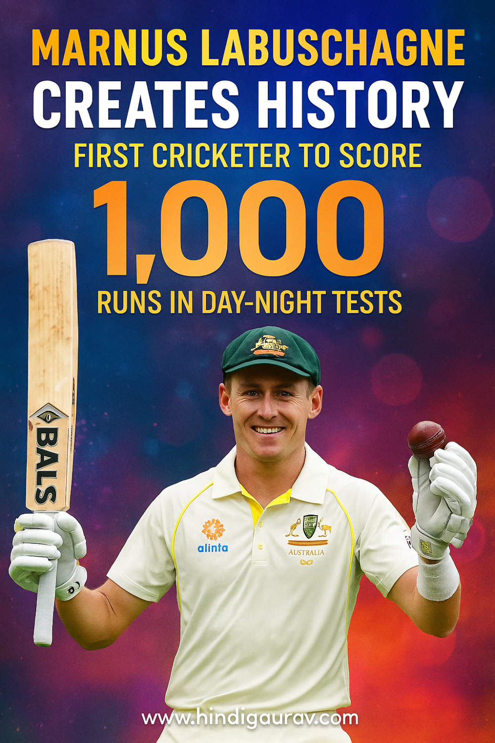 डे-नाइट टेस्ट में अद्भुत कारनामा: मार्नस लाबुशेन ने बनाया विश्व रिकॉर्ड, बने 1,000 रन पूरे करने वाले दुनिया के पहले बल्लेबाज