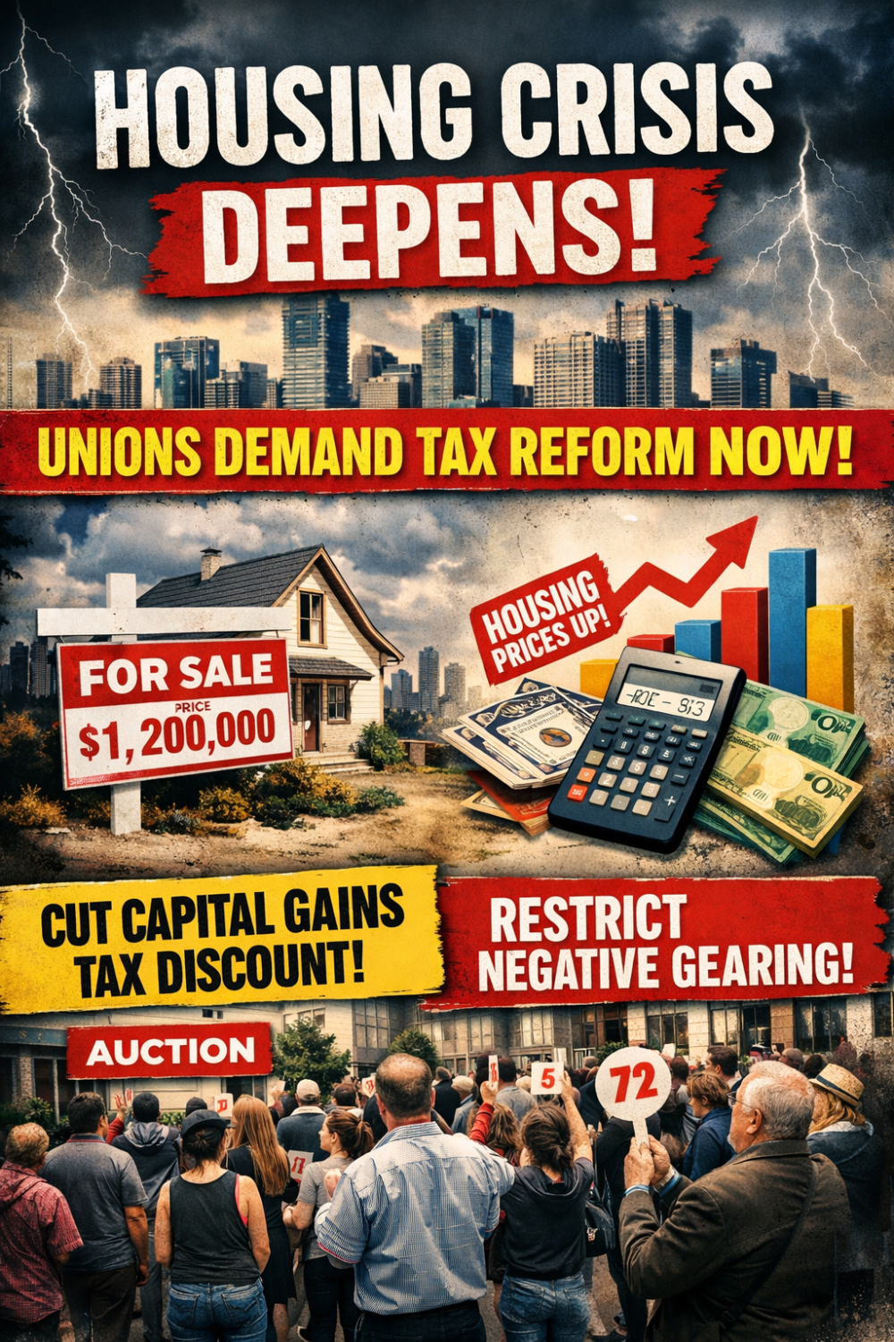 आवास संकट पर यूनियनों का सरकार के खिलाफ़ हमला तेज़, CGT और नेगेटिव गियरिंग में सुधार की मांग