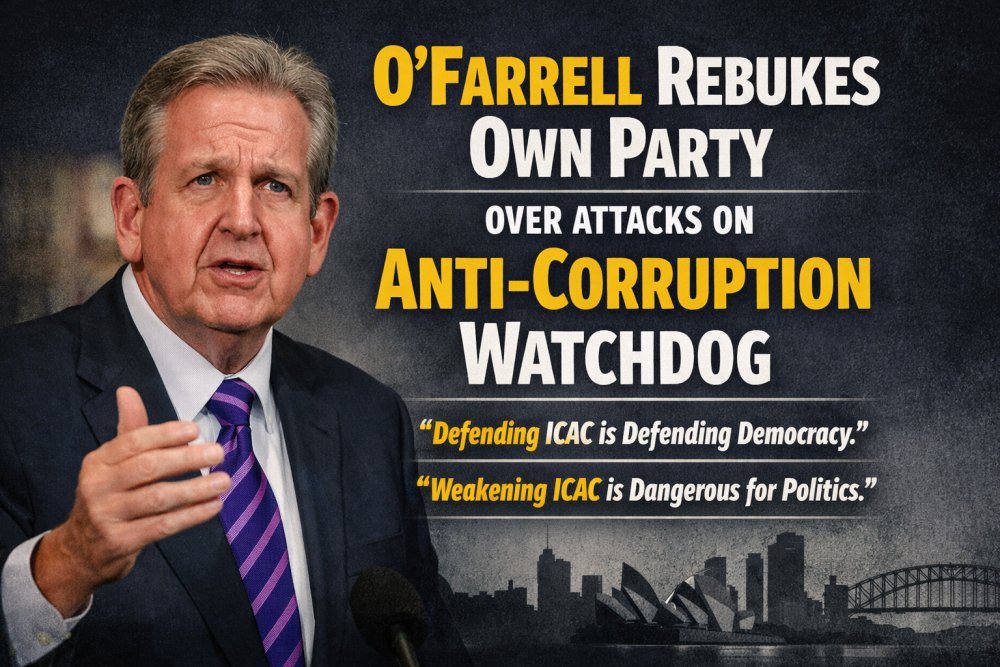 आईसीएसी पर हमलों को लेकर बैरी ओ’फैरेल ने अपनी ही पार्टी को लगाई फटकार