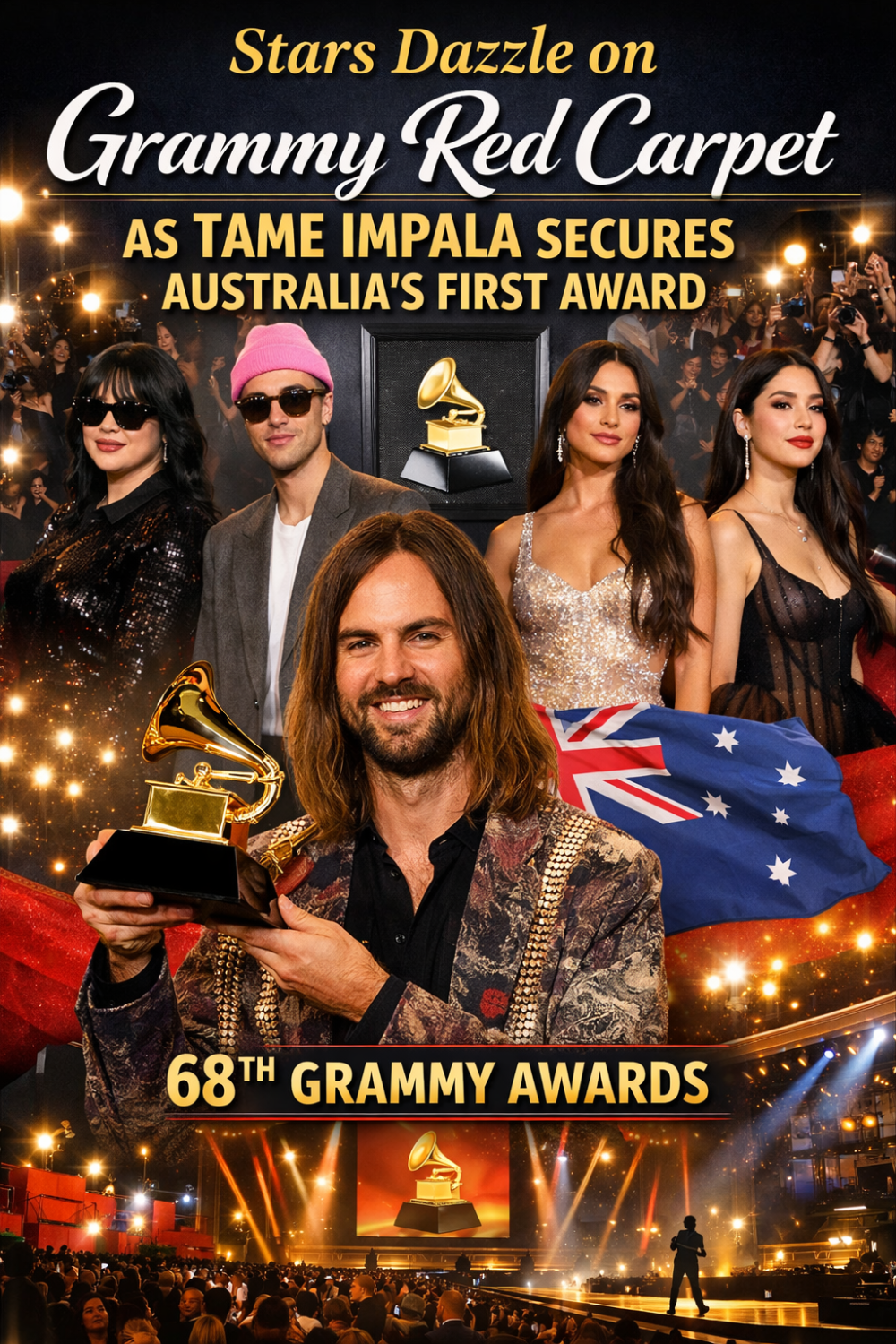 ग्रैमी अवॉर्ड्स 2026: रेड कार्पेट पर सितारों की चमक, टेम इम्पाला ने ऑस्ट्रेलिया को दिलाया पहला पुरस्कार